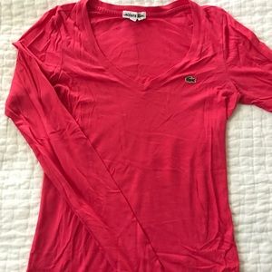 Women's Lacoste long sleeve shirt.